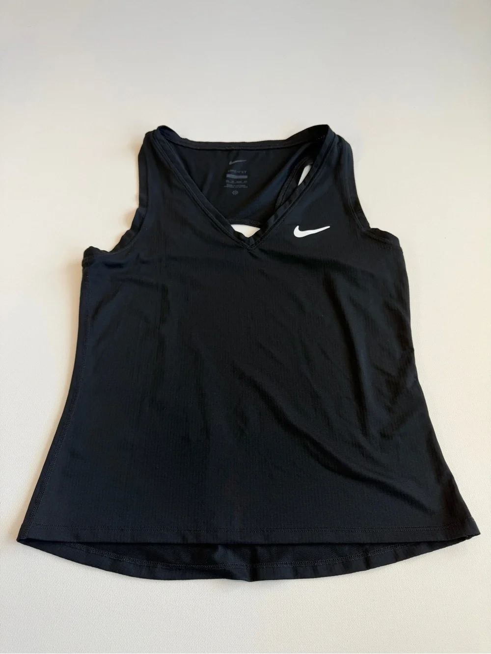 Nike Court Victory Dri-FIT V-Neck Tank Top Women’s Size XS Black Tennis Workout